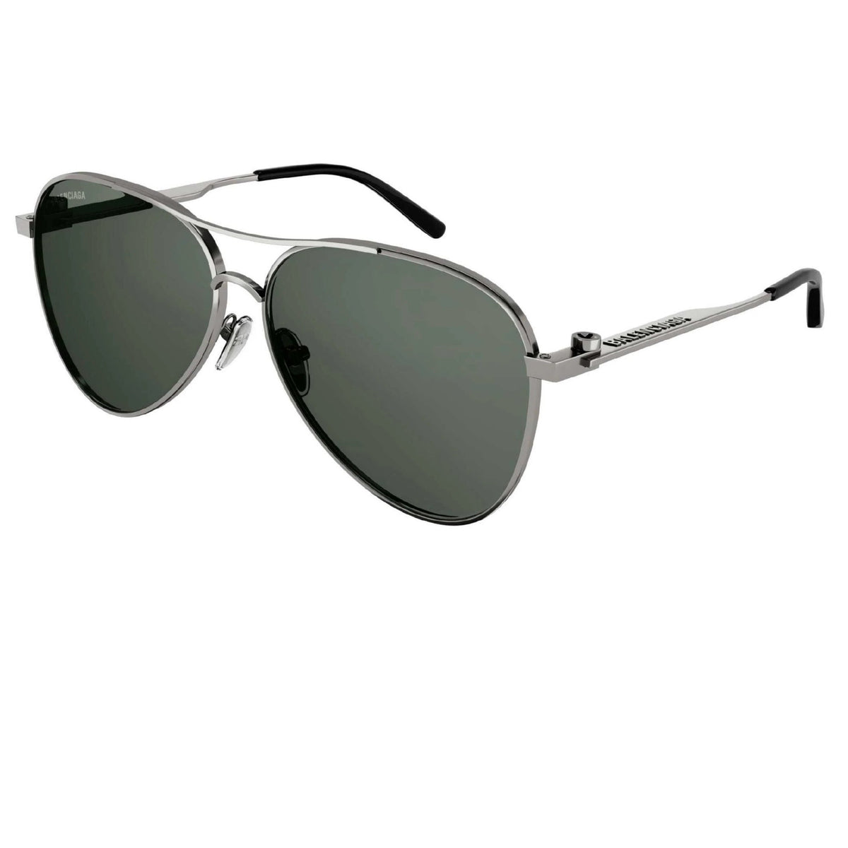 Balenciaga Unisex Sunglasses Fall Winter Ruthenium Green Nylon Nylon Light BB0167S 002