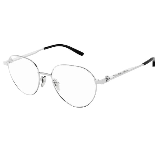 Balenciaga Men's Sunglasses Fall Winter Silver Transparent Demo Lens Demo Lens Matte BB0168O 001