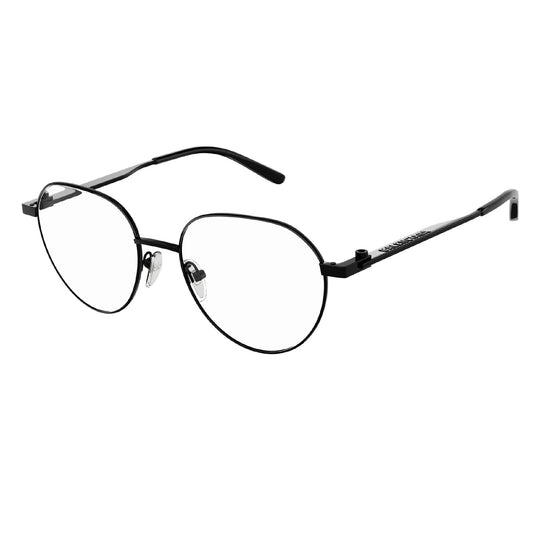 Balenciaga Men's Sunglasses Fall Winter Black Transparent Demo Lens Demo Lens Shiny BB0168O 003