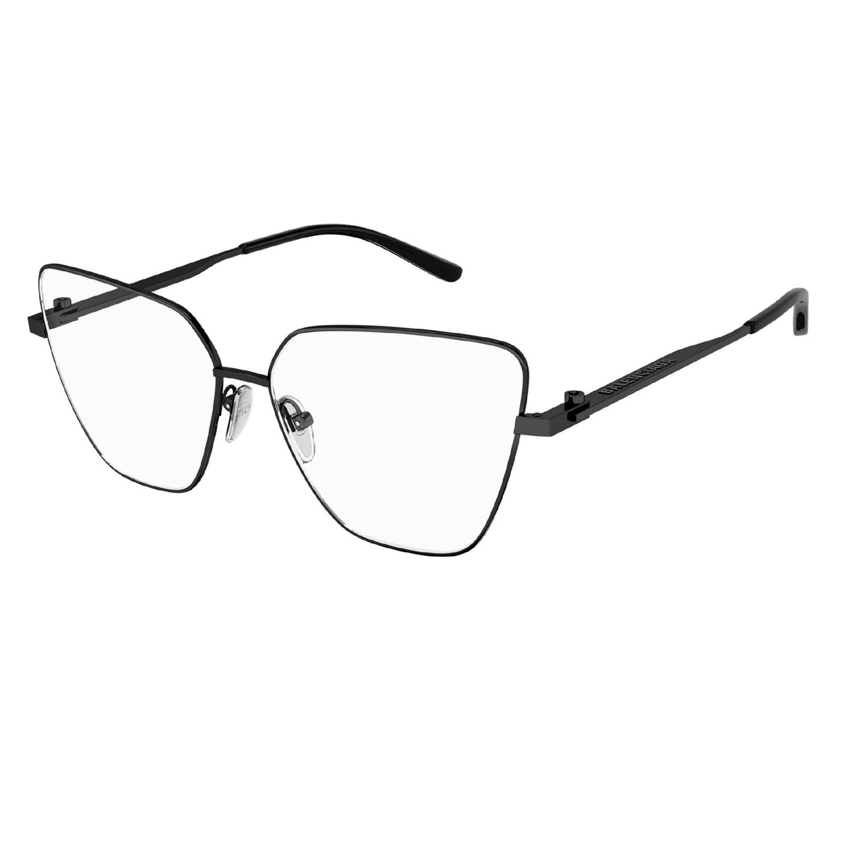 Balenciaga Women's Sunglasses Fall Winter Black Transparent Demo Lens Demo Lens Shiny BB0170O 003
