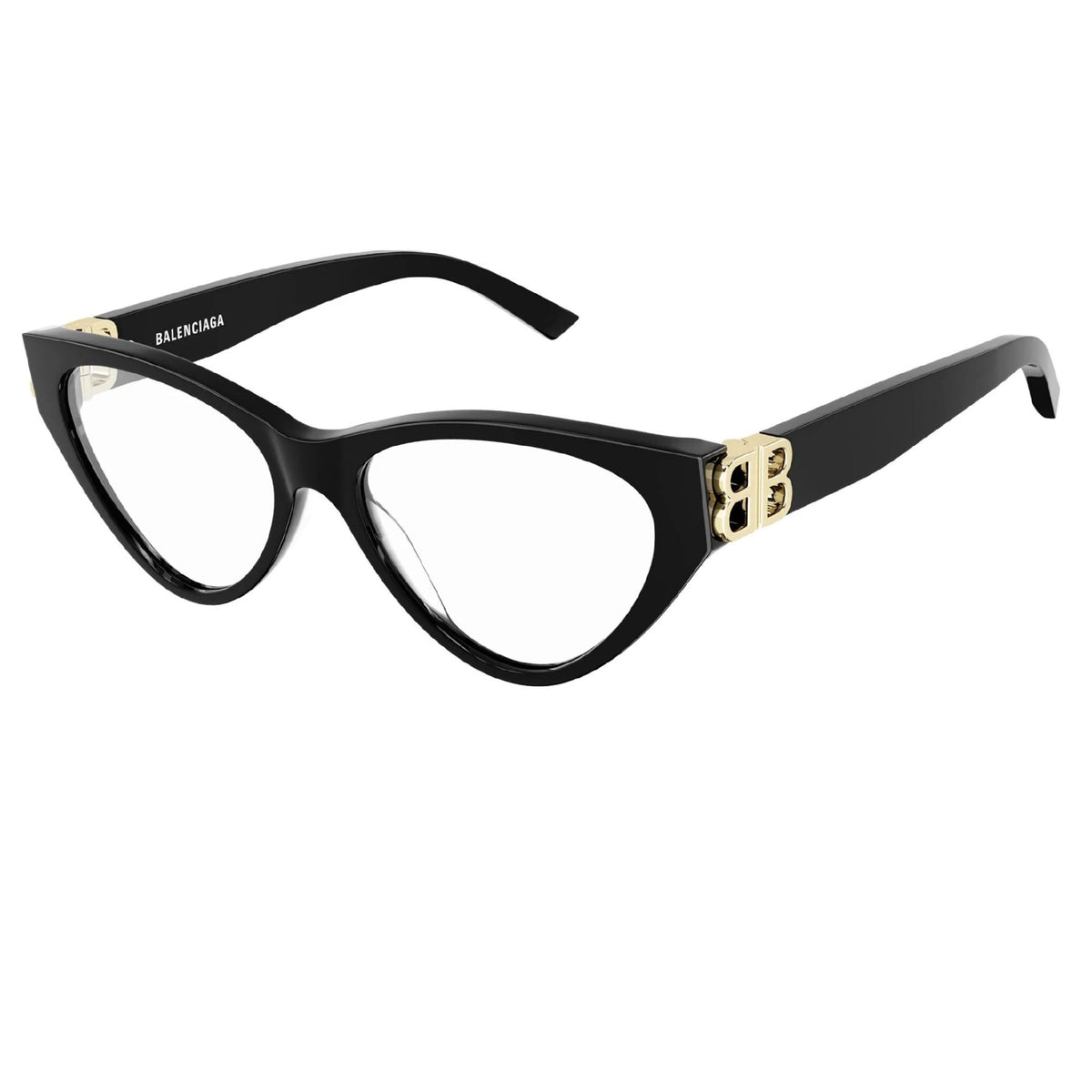 Balenciaga Women's Sunglasses Fall Winter Black Transparent Demo Lens Demo Lens Shiny BB0172O 001