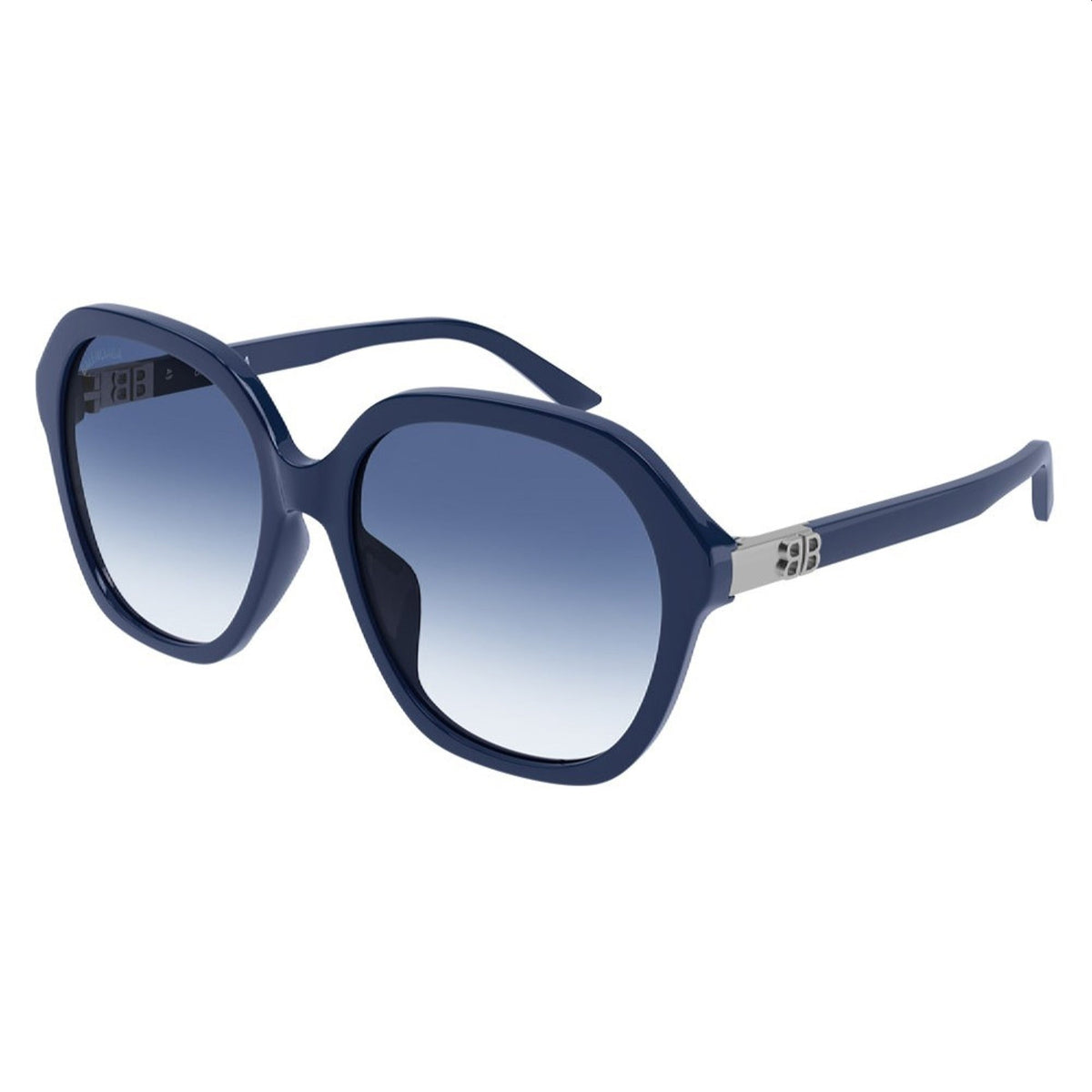 Balenciaga Women's Sunglasses Fall Winter Blue Blue CR 39 CR 39 Shiny BB0184SA 005