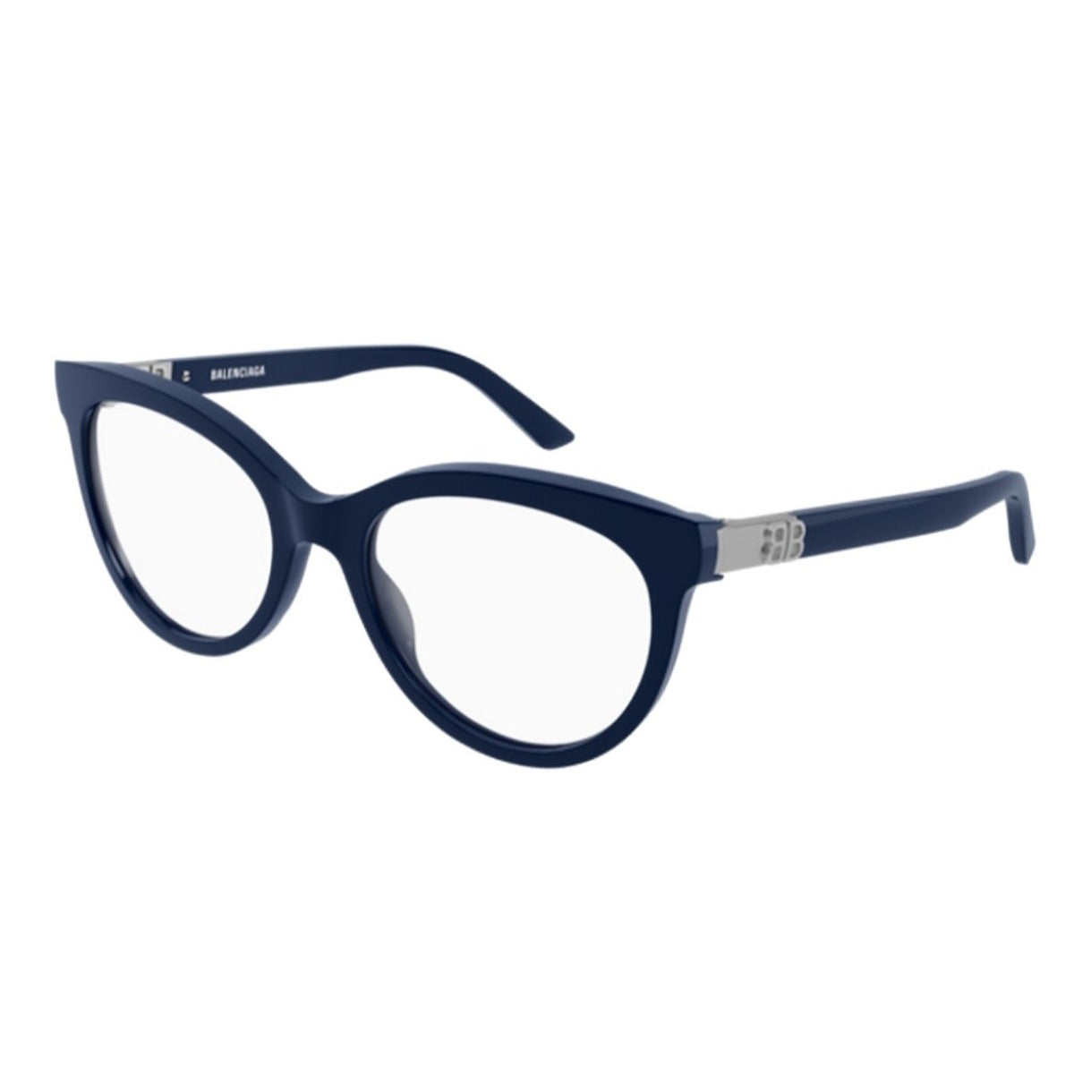 Balenciaga Women's Sunglasses Fall Winter Blue Transparent Demo Lens Demo Lens Shiny BB0185O 004