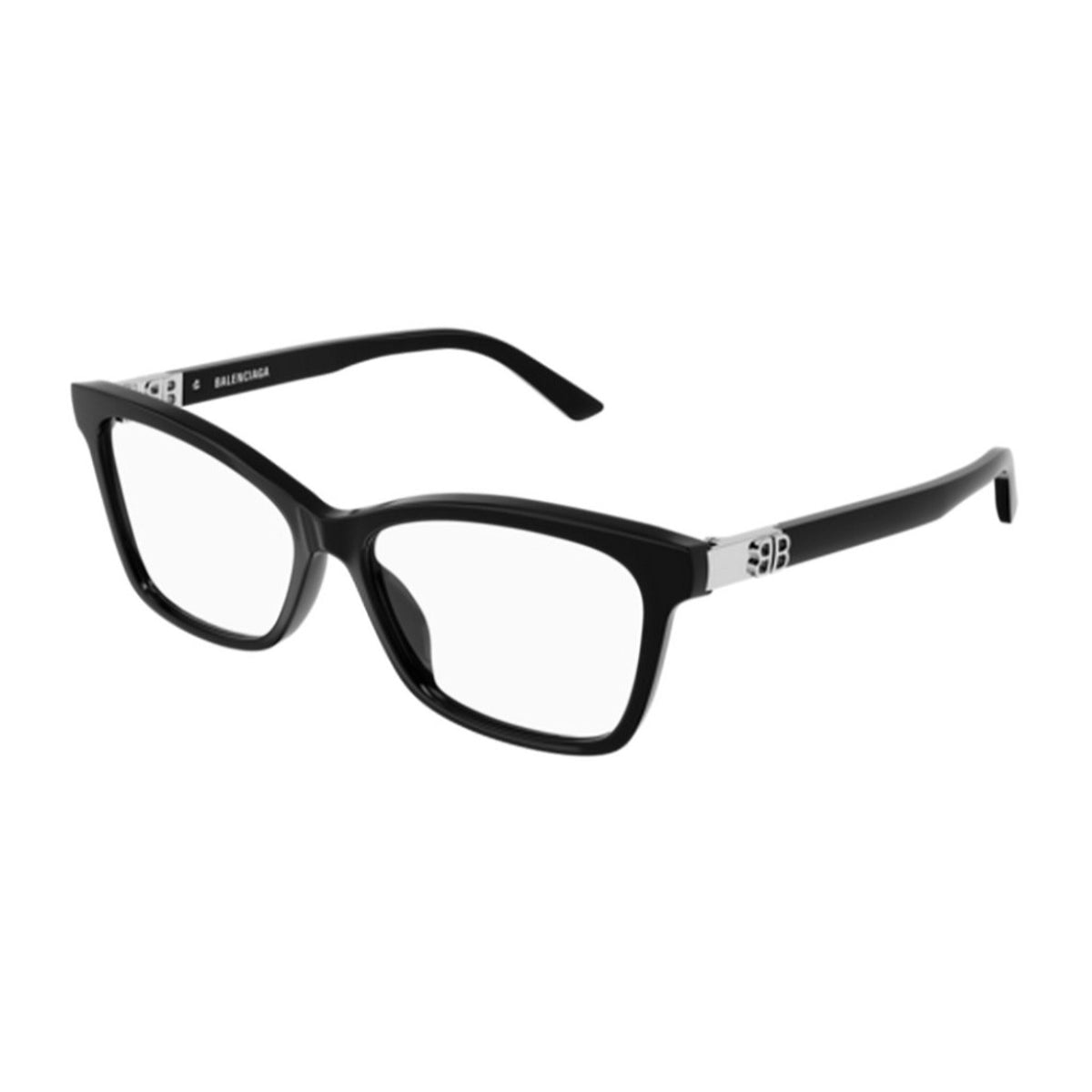 Balenciaga Women's Sunglasses Fall Winter Black Transparent Demo Lens Demo Lens Shiny BB0186O 001