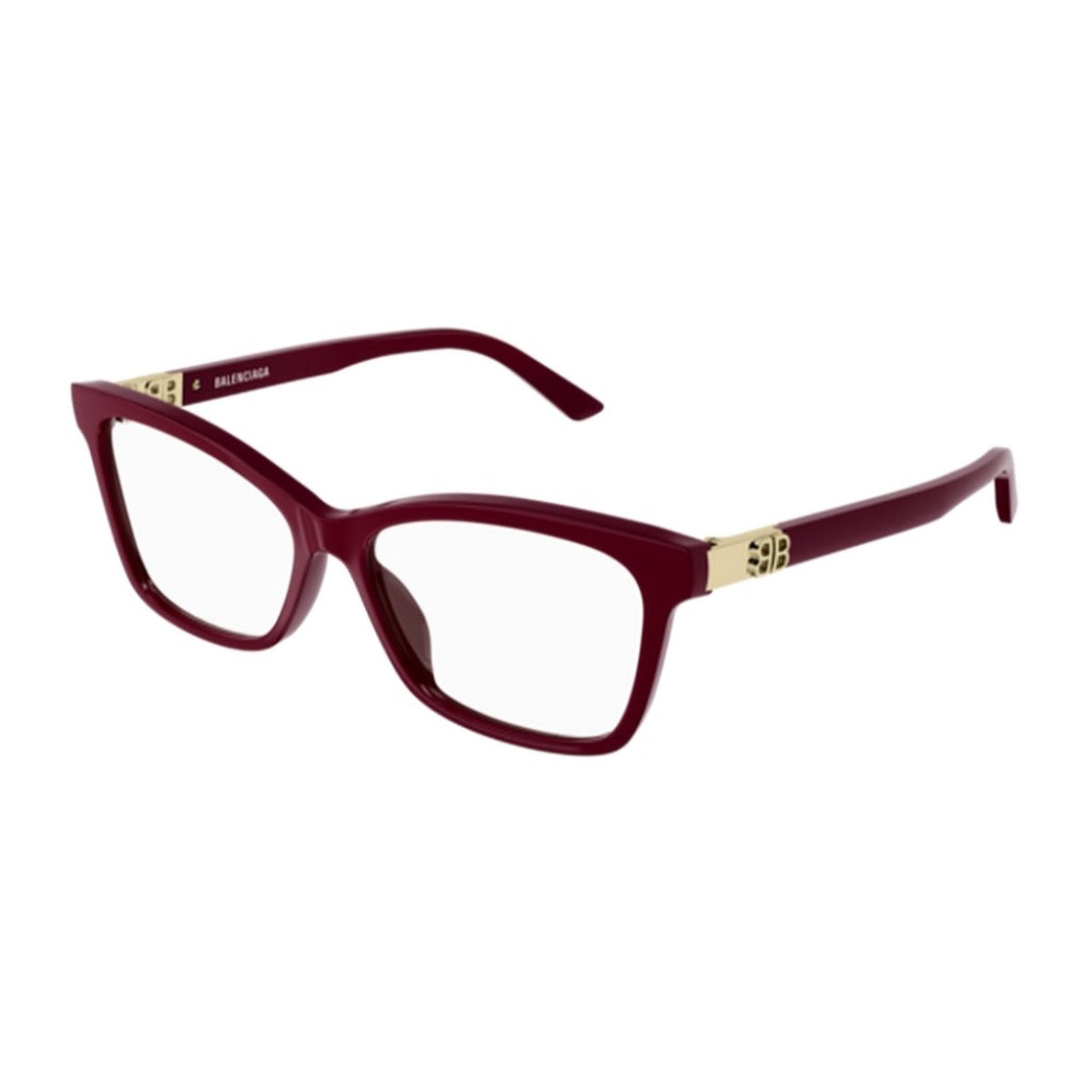 Balenciaga Women's Sunglasses Fall Winter Burgundy Transparent Demo Lens Demo Lens Shiny BB0186O 003