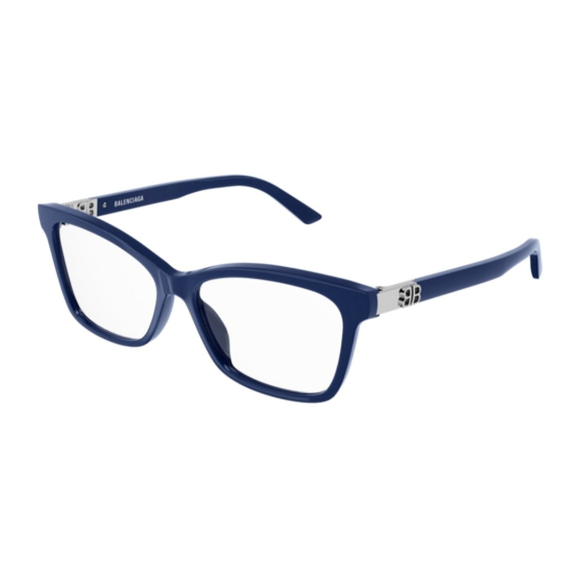 Balenciaga Women's Sunglasses Fall Winter Blue Transparent Demo Lens Demo Lens Shiny BB0186O 004