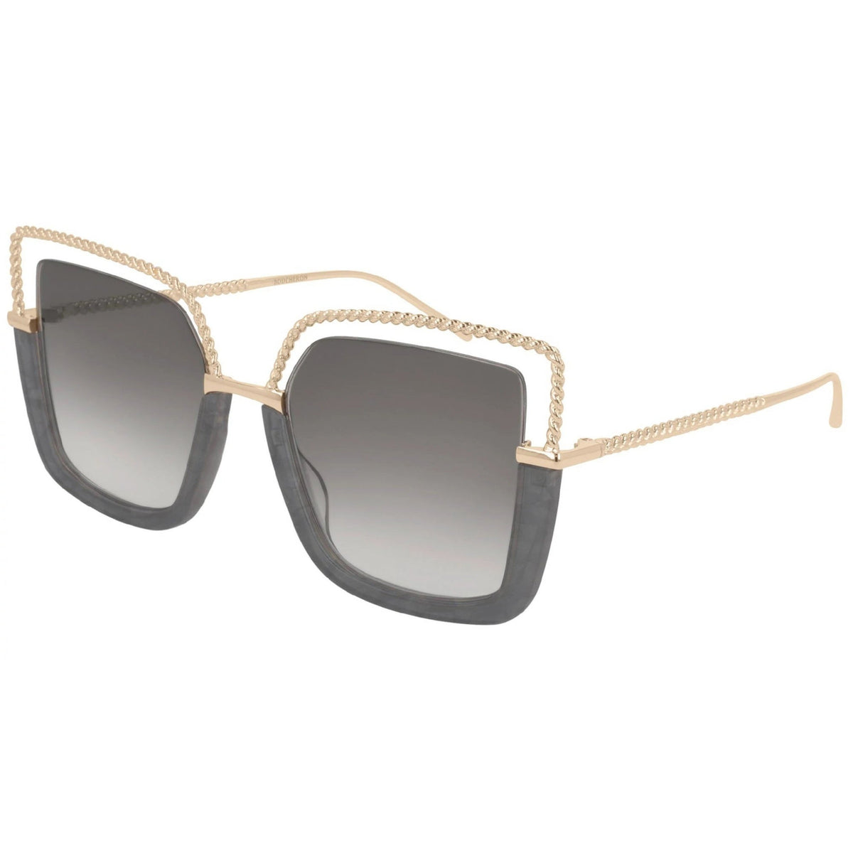 Boucheron Women's Sunglasses Fall Winter Grey Silver Nylon Nylon Gold BC0067S 001