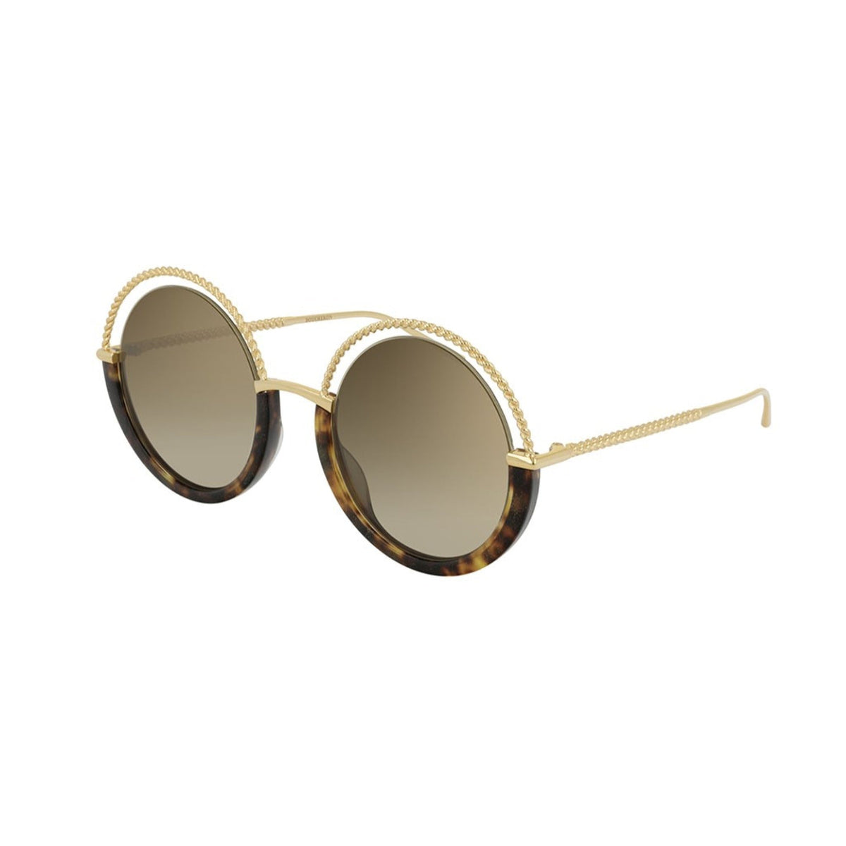 Boucheron Women's Sunglasses Spring Summer Gold Brown Nylon Nylon Havana BC0084S 002