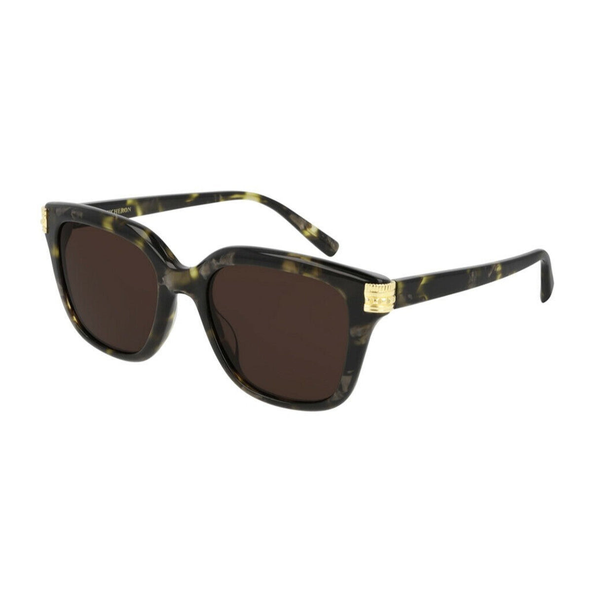 Boucheron Women's Sunglasses Spring Summer Havana Brown Nylon Nylon Green BC0100S 002
