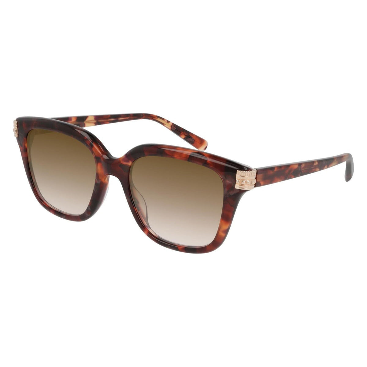 Boucheron Women's Sunglasses Spring Summer Havana Brown Nylon Nylon Red BC0100S 003