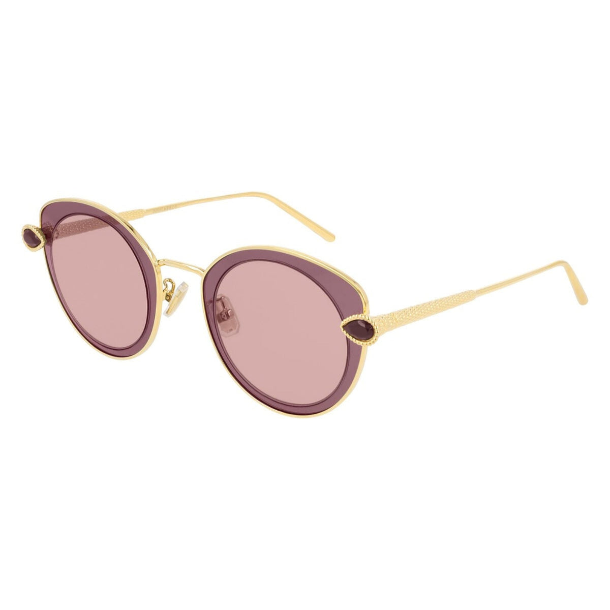Boucheron Women's Sunglasses Spring Summer Gold Pink Nylon Nylon Red BC0104S 003