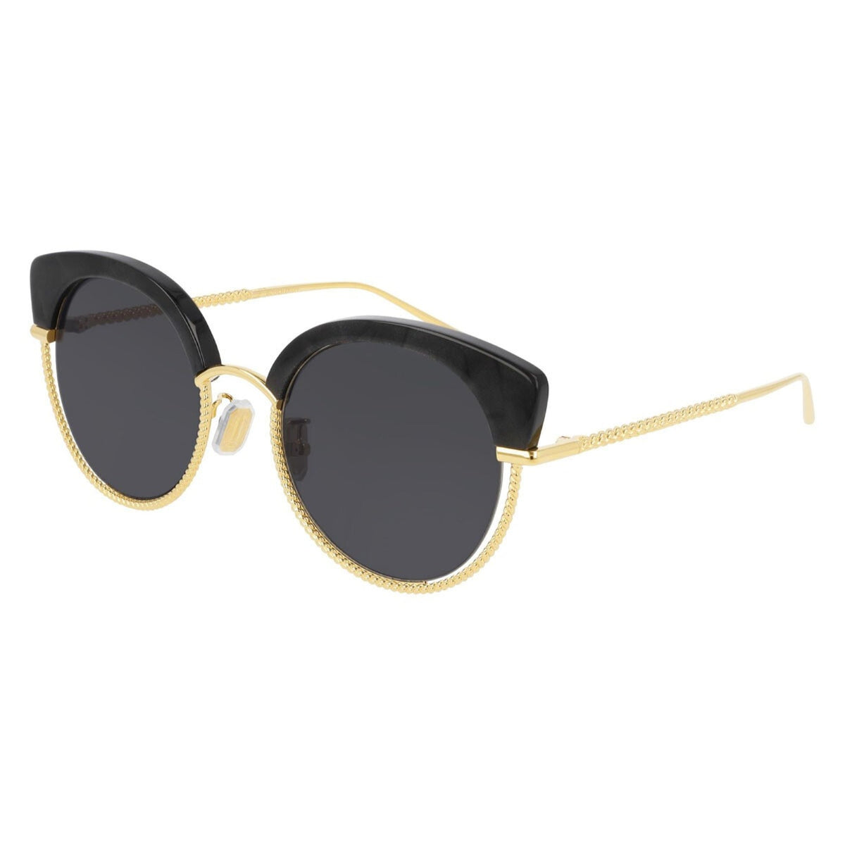 Boucheron Women's Sunglasses Spring Summer Black Grey Nylon Nylon Shiny BC0105S 001