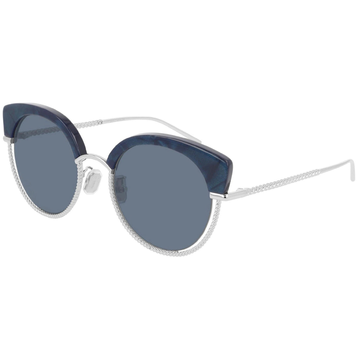 Boucheron Women's Sunglasses Spring Summer Blue Blue Nylon Nylon Shiny BC0105S 003
