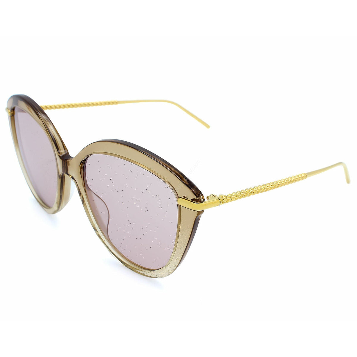 Boucheron Women's Sunglasses Fall Winter Brown Pink Nylon Nylon Glitter BC0110S 003