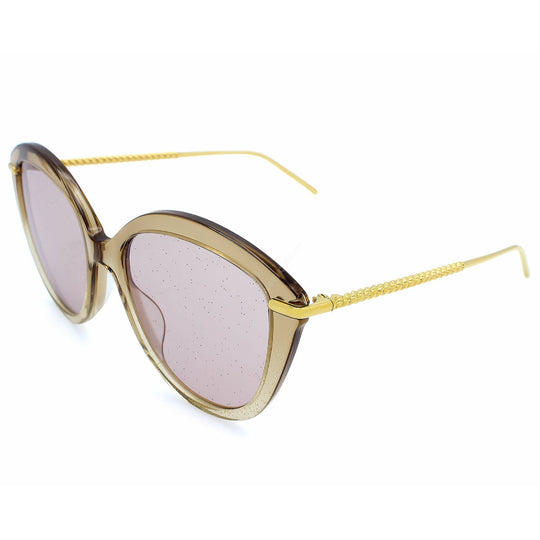 Boucheron Women's Sunglasses Fall Winter Brown Pink Nylon Nylon Glitter BC0110S 003