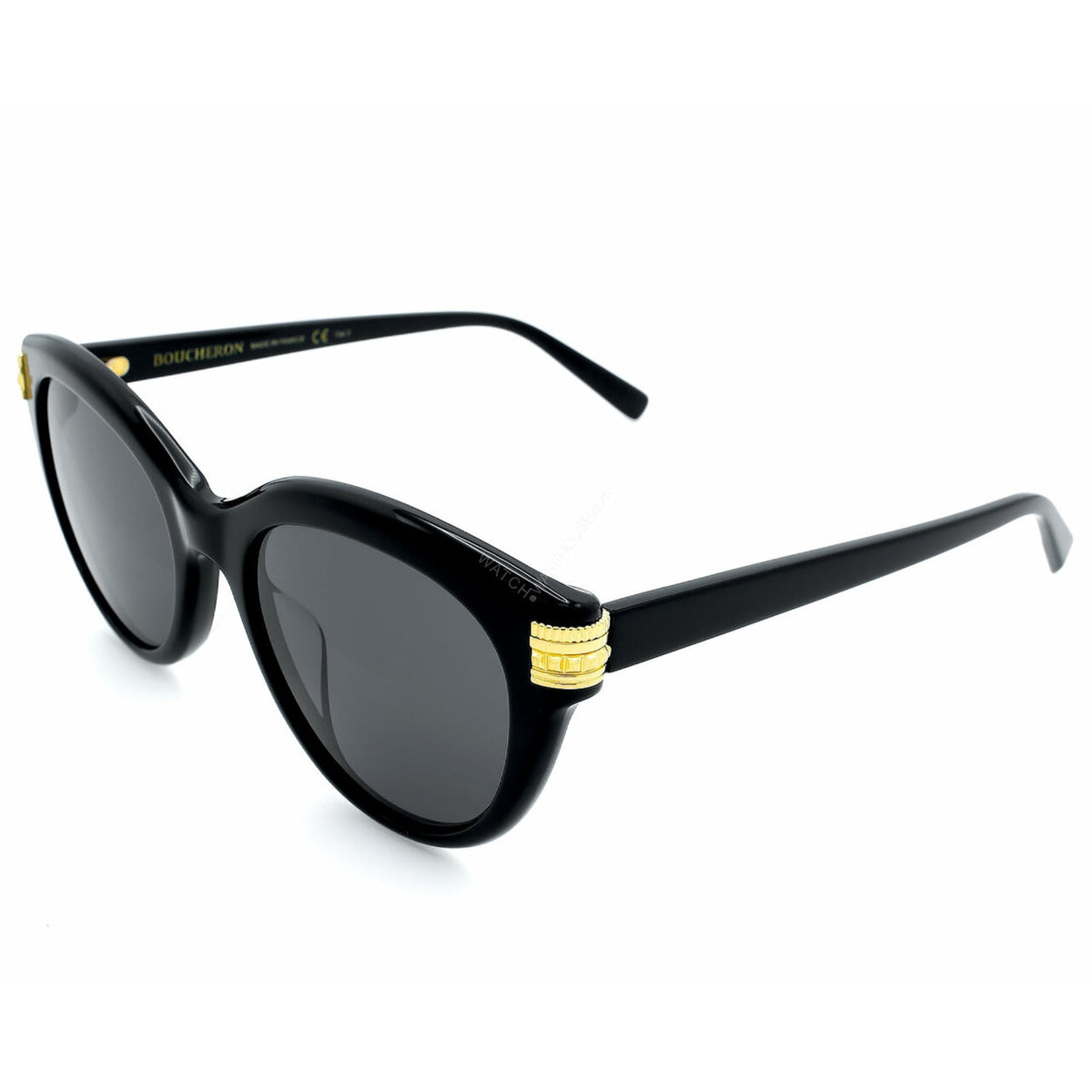 Boucheron Women's Sunglasses Spring Summer Black Grey Nylon Nylon Shiny BC0112S 001
