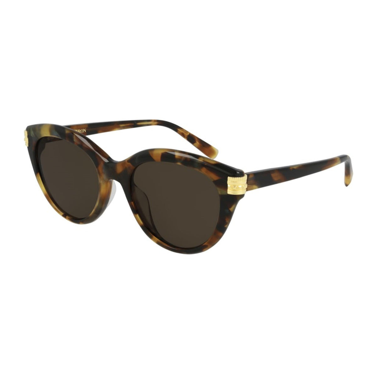 Boucheron Women's Sunglasses Spring Summer Havana Brown Nylon Nylon Shiny BC0112S 002