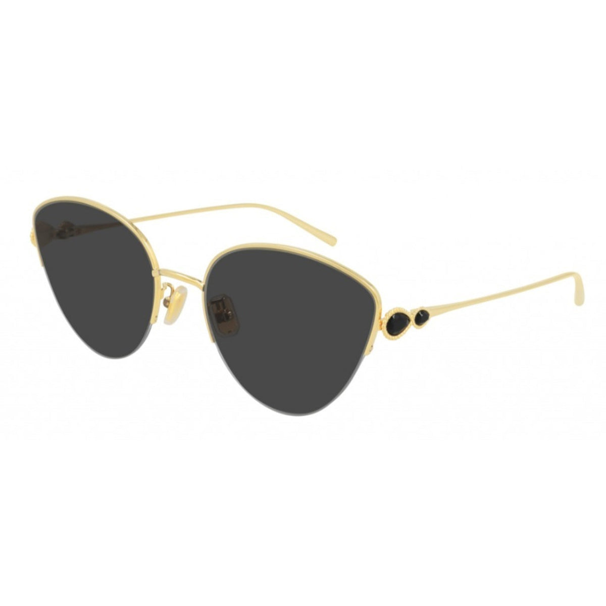 Boucheron Women's Sunglasses Spring Summer Gold Grey Nylon Nylon Yellow BC0115S 001