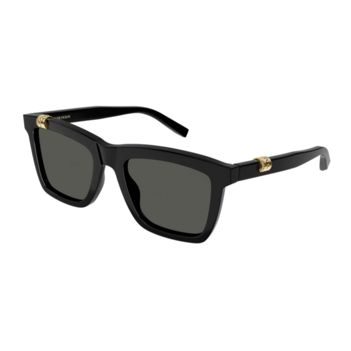 Boucheron Women's Sunglasses Spring Summer Black Smoke Nylon Nylon Gold BC0124S 001