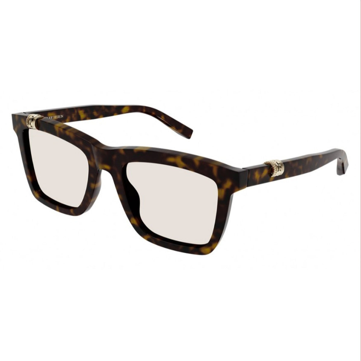 Boucheron Women's Sunglasses Spring Summer Havana Yellow Nylon Nylon Shiny BC0124S 005