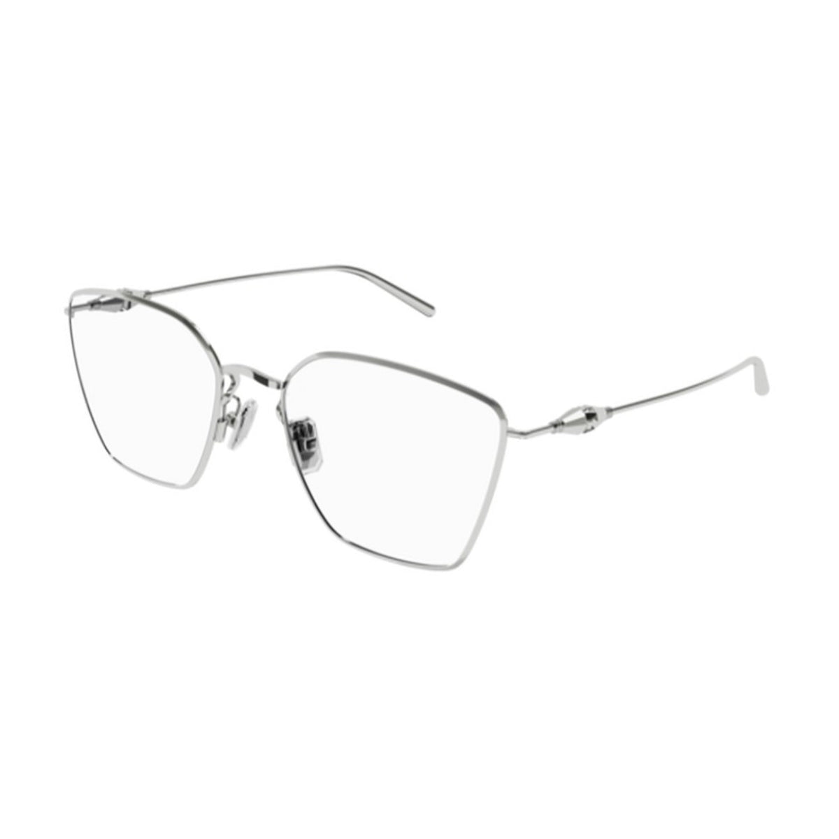 Boucheron Women's Sunglasses Spring Summer White Transparent Demo Lens Demo Lens Shiny BC0127O 002