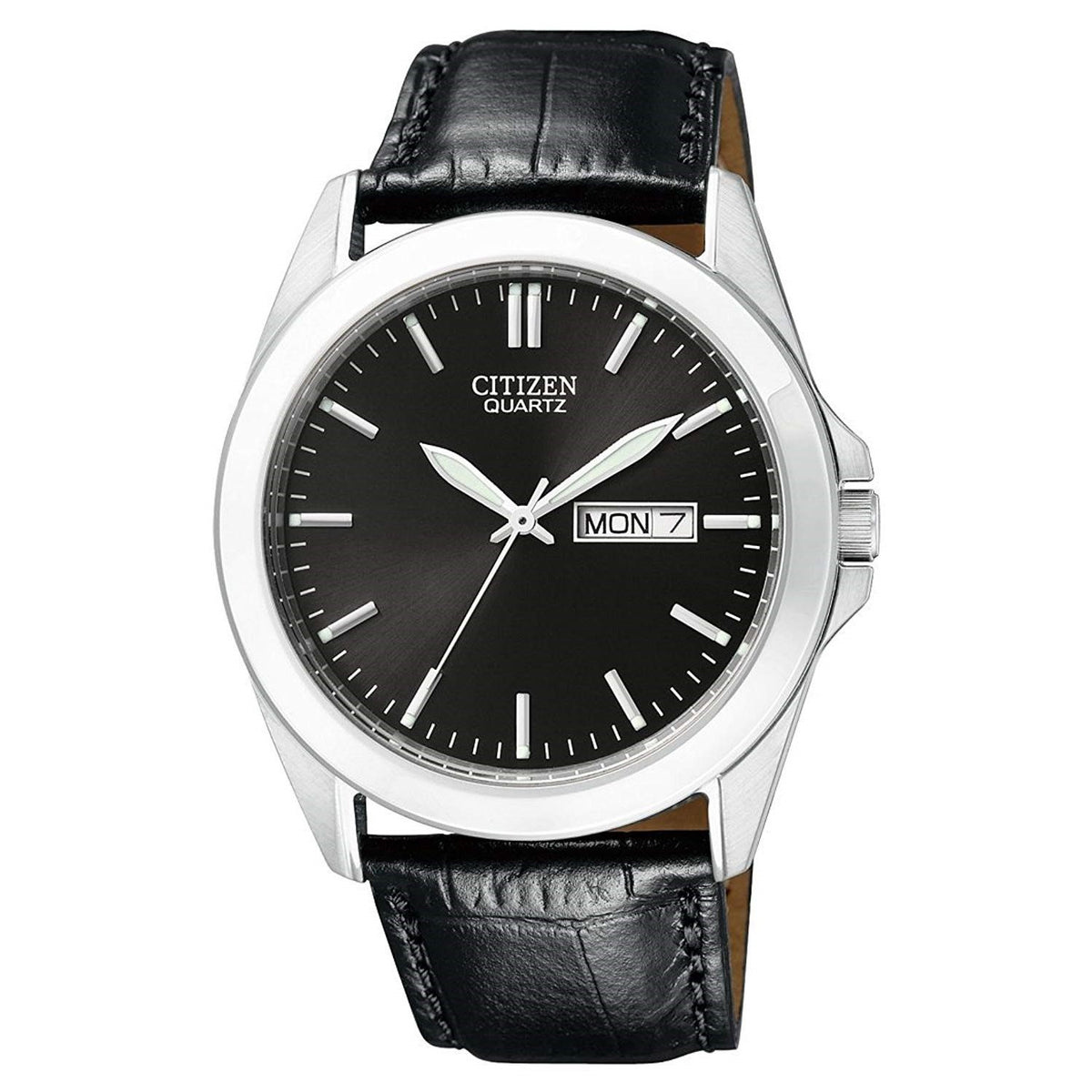 Citizen Men&#39;s BF0580-06E Eco-Drive Black Leather Watch