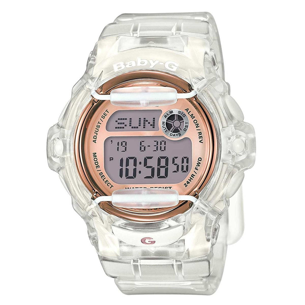 Casio Women&#39;s BG169G-7B Baby-G Digital White Resin Watch
