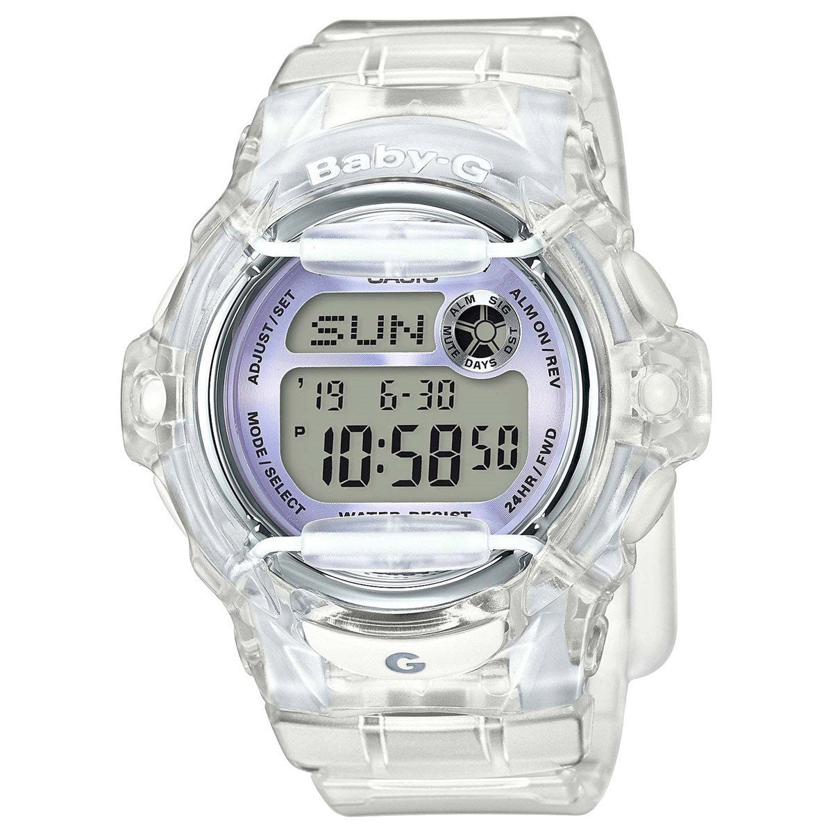 Casio Women&#39;s BG169R-7E Baby-G Digital White Resin Watch