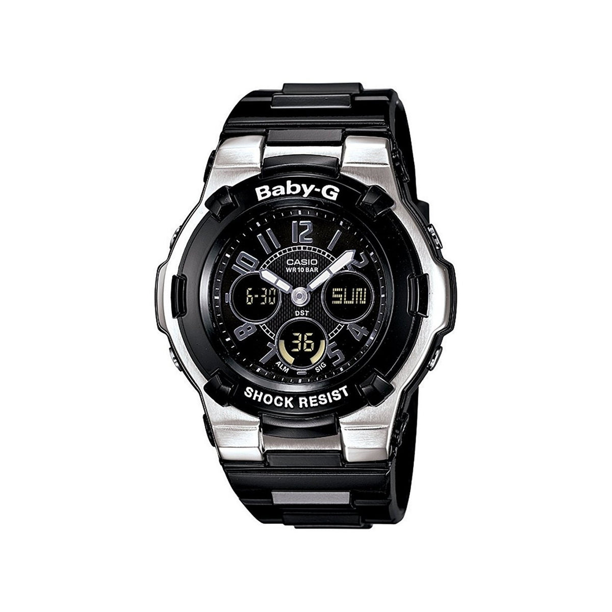 Casio Women&#39;s BGA110-1B2 G-Shock Analog-Digital Black Resin Watch