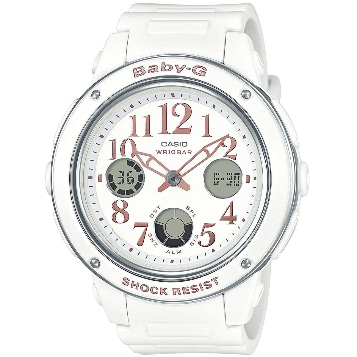 Casio Women's BGA150EF-7B Baby-G White Resin Watch