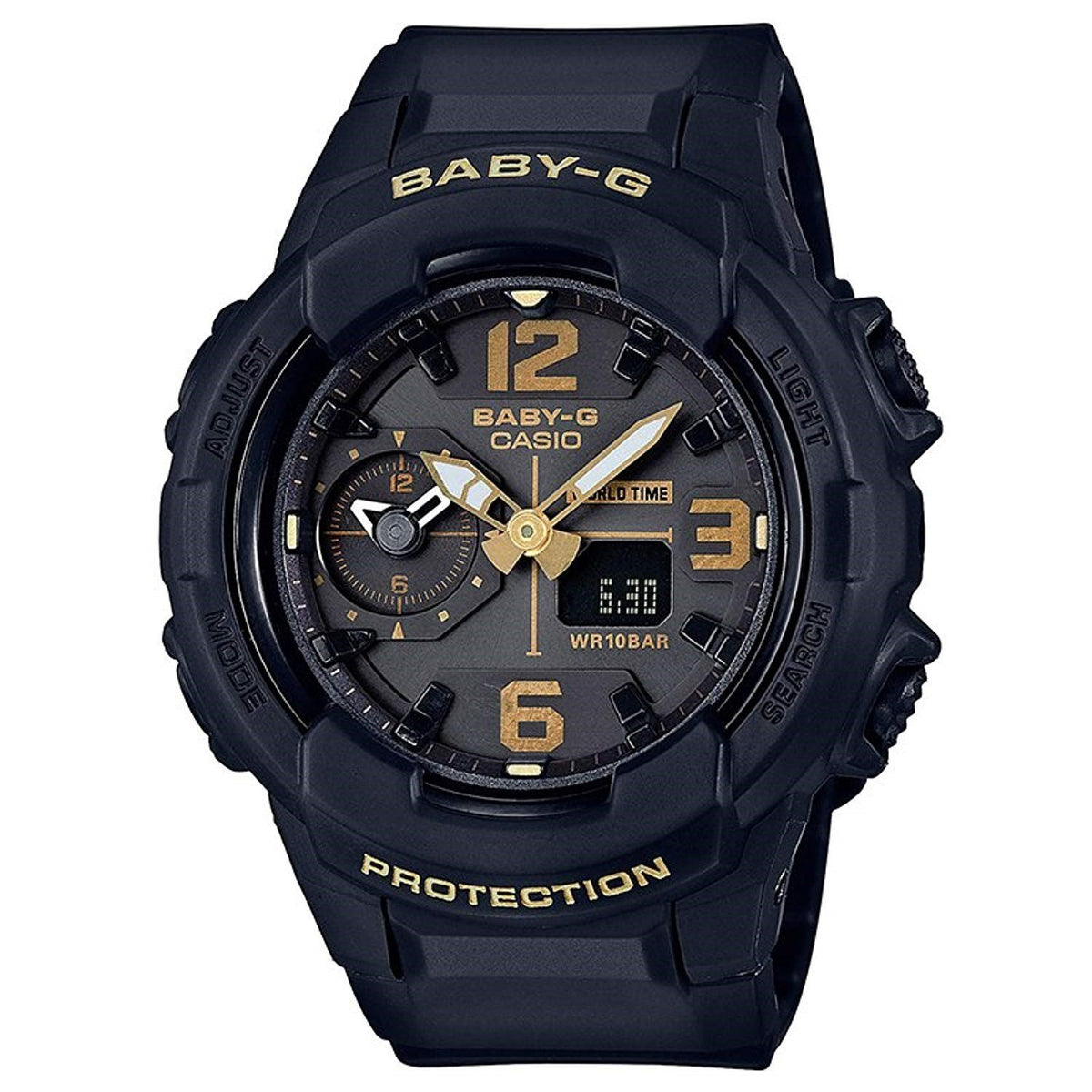 Casio Women's BGA230-1B Baby-G Analog-Digital Black Resin Watch