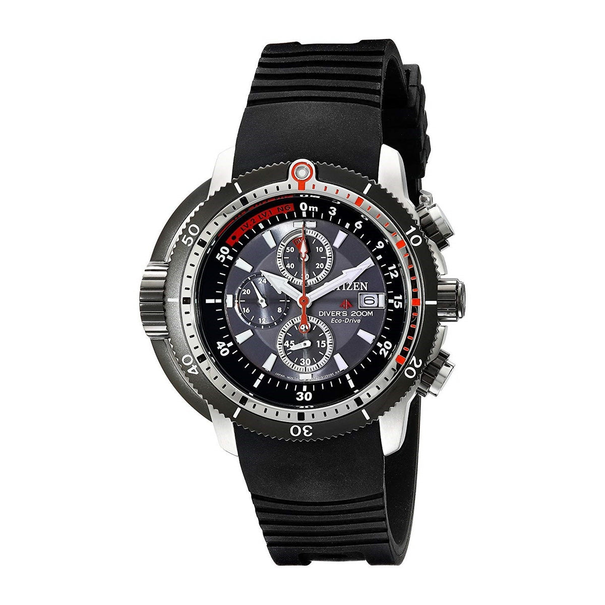 Citizen Men's BJ2128-05E Promaster Chronograph Black Polyurethane Watch