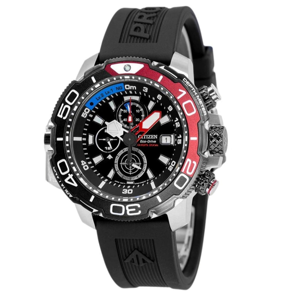 Citizen Men's BJ2167-03E Eco-drive Chronograph Black Rubber Watch
