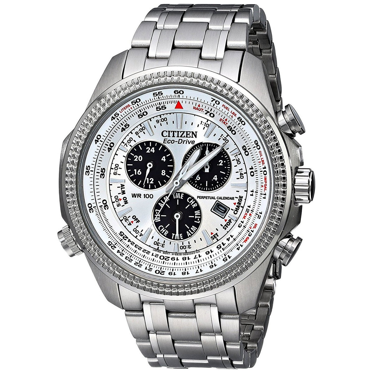 Citizen Men&#39;s BL5400-52A Eco-Drive Chronograph Stainless Steel Watch