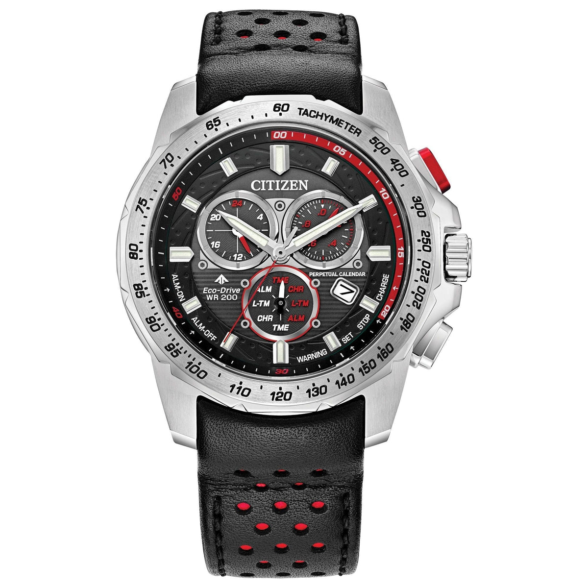 Citizen Men's BL5570-01E Eco-drive Chronograph Black Leather Watch