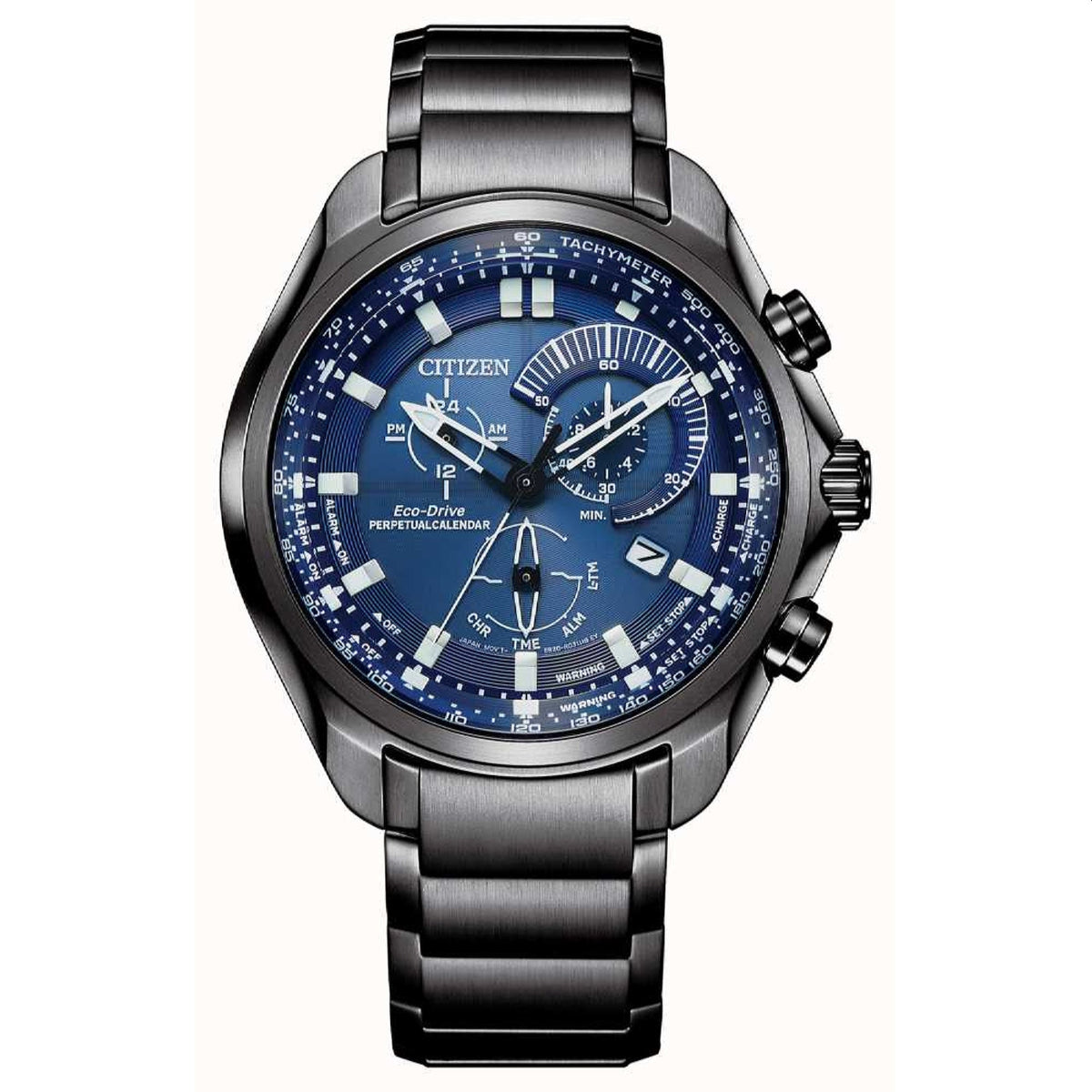 Citizen Men's BL5607-54L Eco-drive Chronograph Grey Stainless Steel Watch