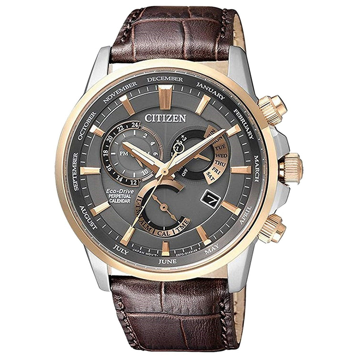 Citizen Men&#39;s BL8148-11H Eco-Drive Brown Leather Watch