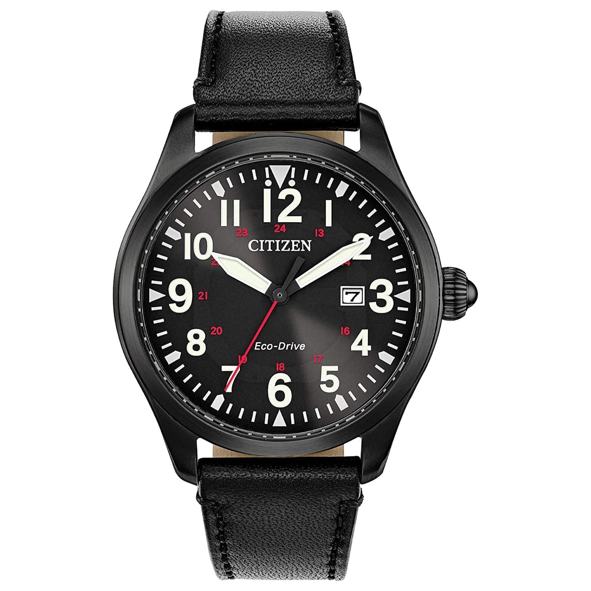 Citizen Men's BM6835-15E  Chandler Eco-Drive Black Leather Watch
