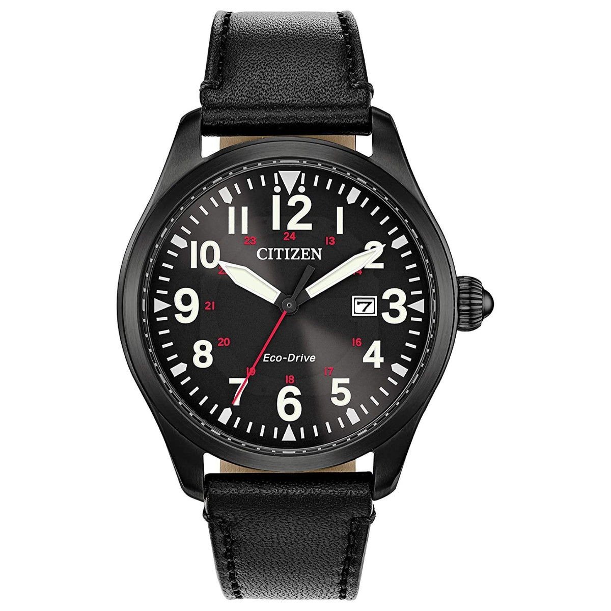 Citizen Men&#39;s BM6835-15E  Chandler Eco-Drive Black Leather Watch