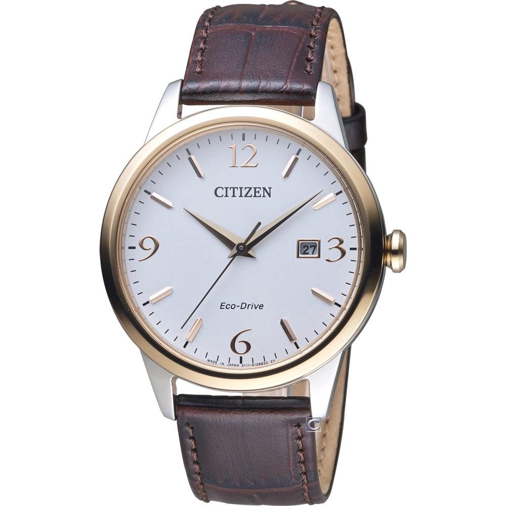 Citizen Men&#39;s BM7304-16A Eco-Drive Brown Leather Watch