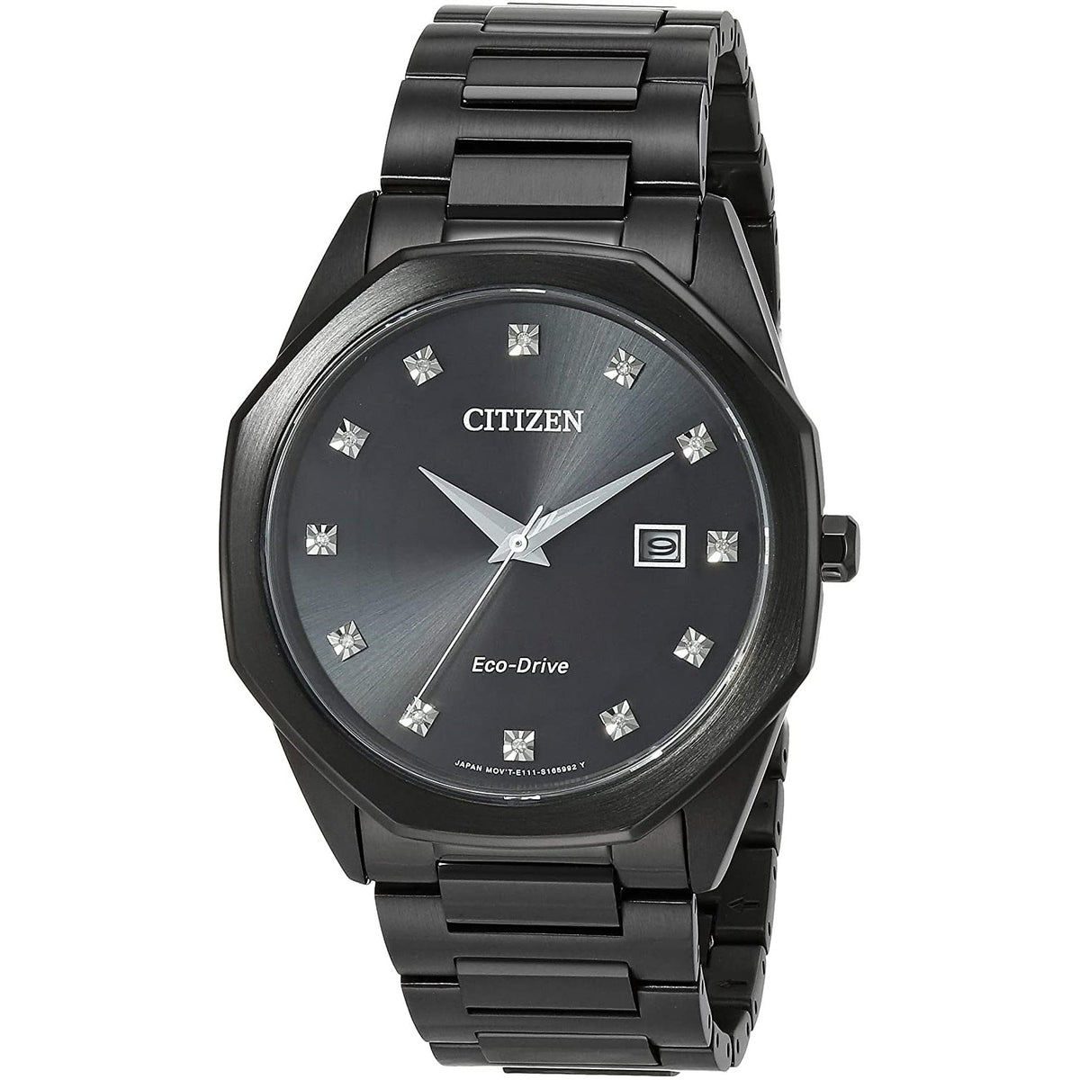 Citizen Men's BM7495-59G Corso Diamond Black Stainless Steel Watch