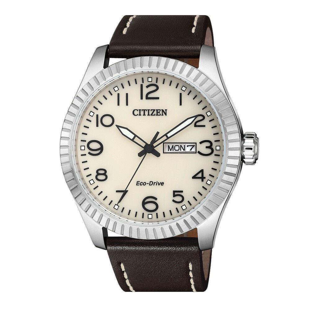 Citizen Men's BM8530-11X Eco-Drive Brown Leather Watch