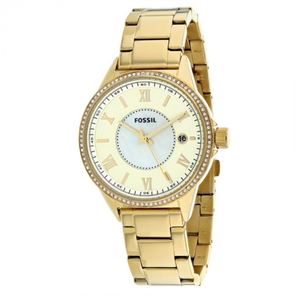Fossil Women's BQ1106 Classic Crystal Gold-Tone Stainless Steel Watch