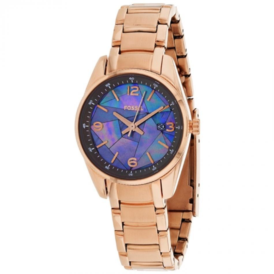 Fossil Women's BQ1685 Justine Rose-Tone Stainless Steel Watch