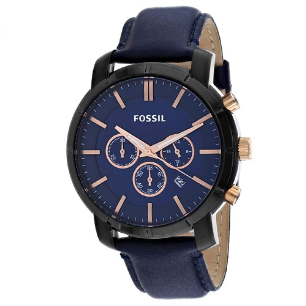 Fossil Men's BQ2007 Grant Chronograph Blue Leather Watch
