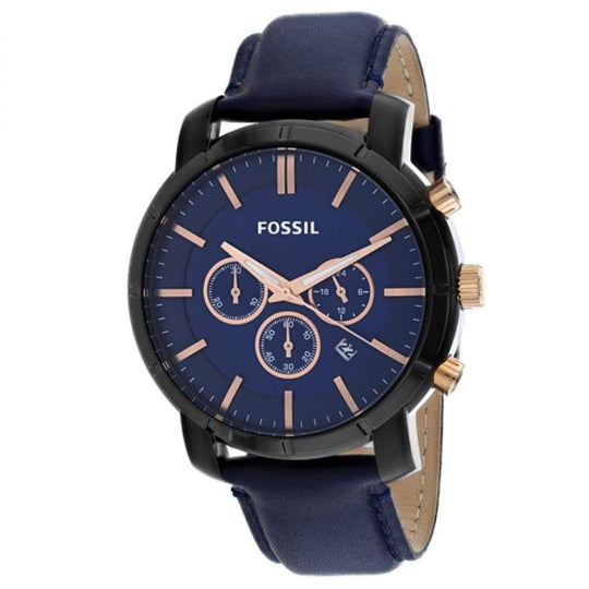 Fossil Men's BQ2007 Grant Chronograph Blue Leather Watch