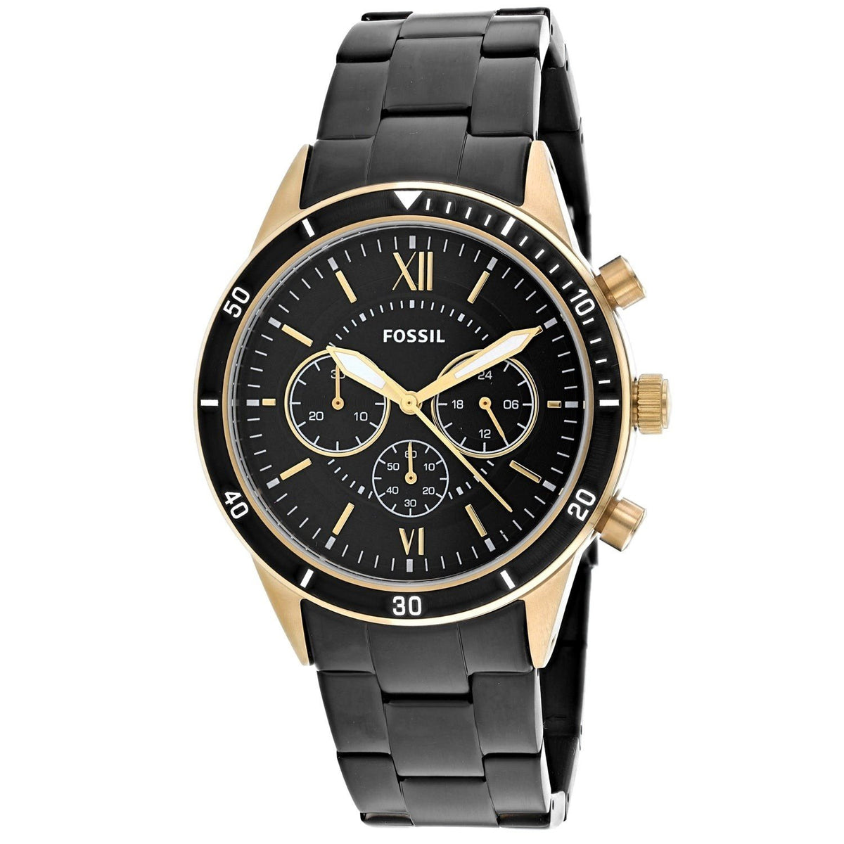 Fossil Men's BQ2258 Flynn Chronograph Black Stainless Steel Watch