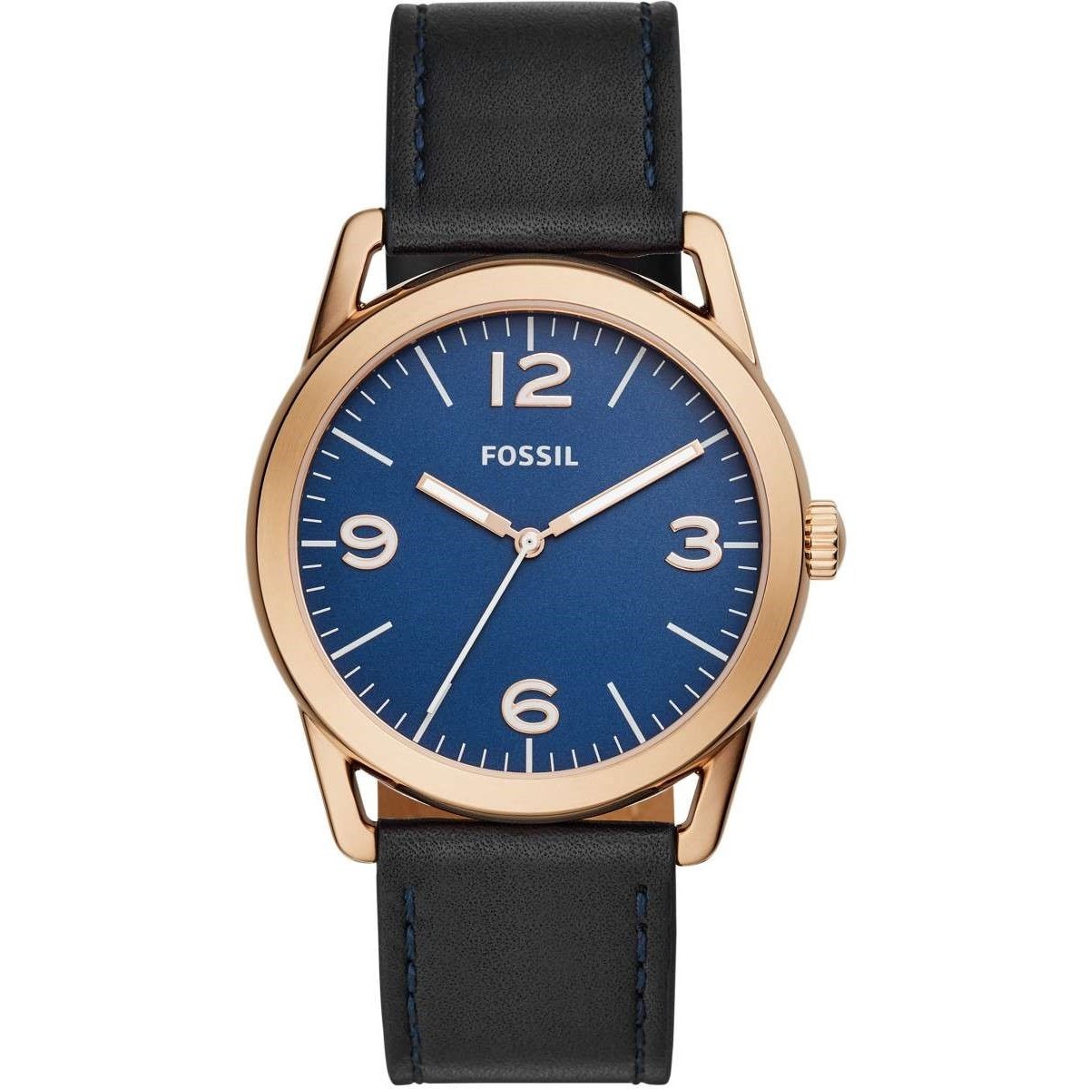 Fossil Men's BQ2306 Ledger Black Leather Watch