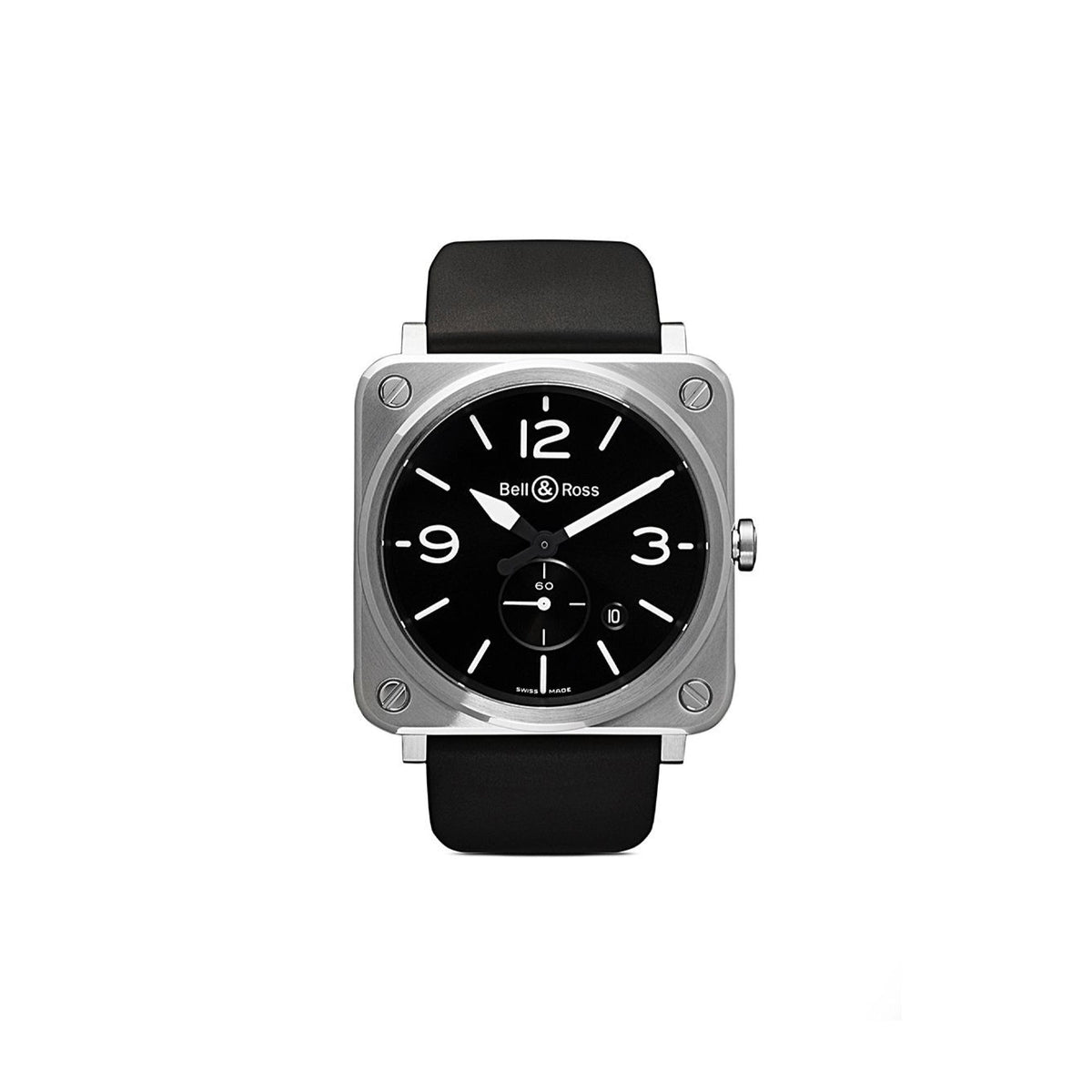 Bell & Ross Men's BR-S-STEEL BR S Black Rubber Watch