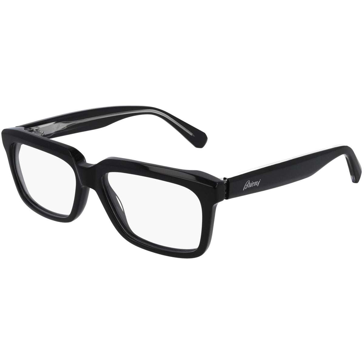 Brioni Men's Sunglasses Fall Winter 2019 Black Transparent Demo Lens Demo Lens Shiny BR0065O 001